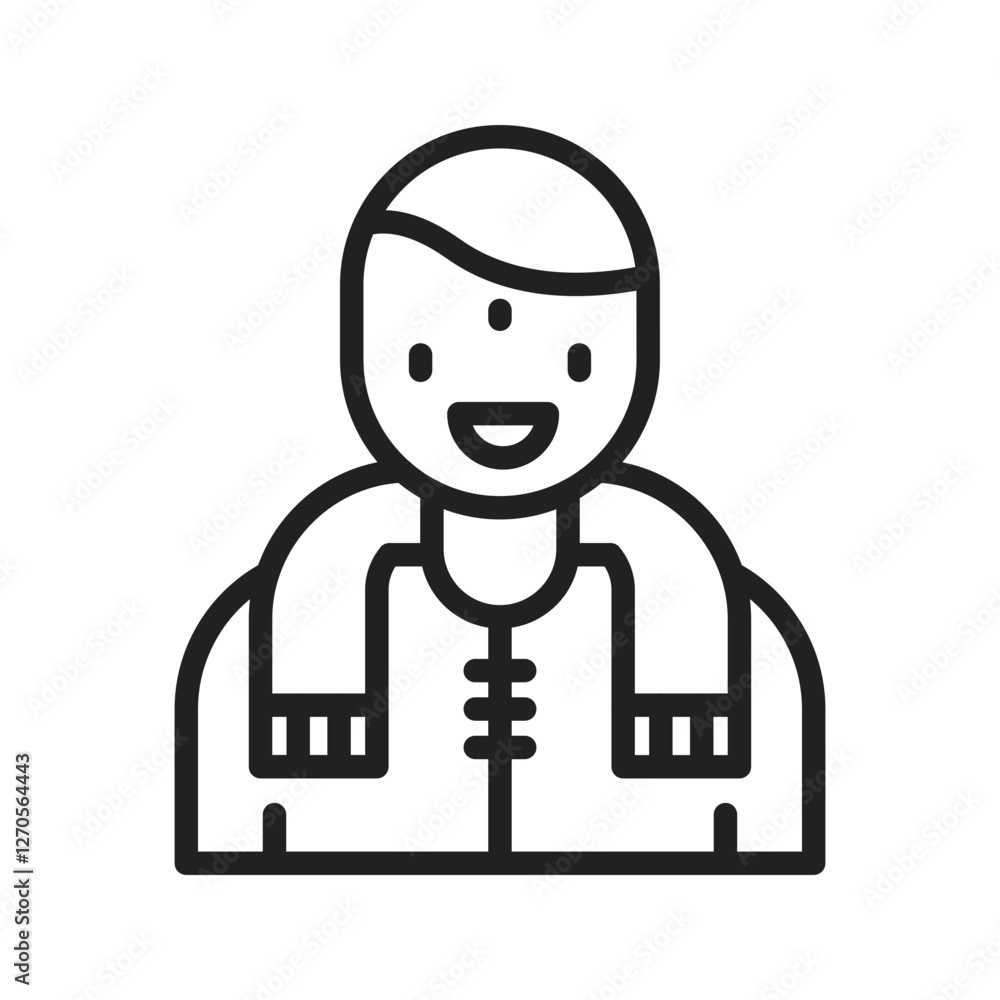 Man icon vector image. Suitable for mobile apps, web apps and print media. Man icon vector image. Suitable for mobile apps, web apps and print media.