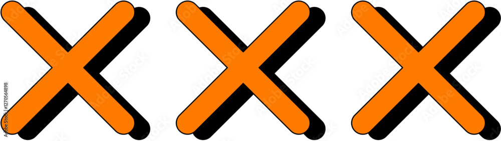 three cross symbols retro sticker three cross symbols retro sticker