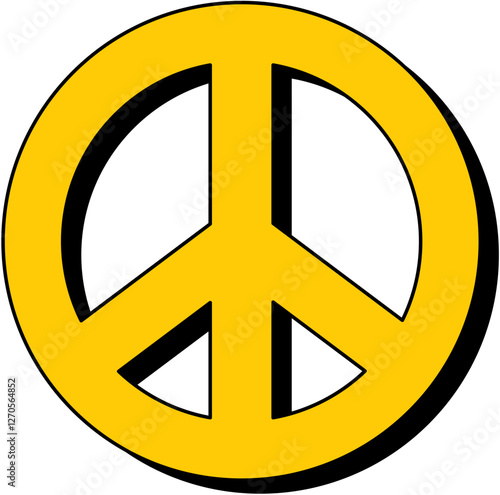 peace symbol retro sticker 