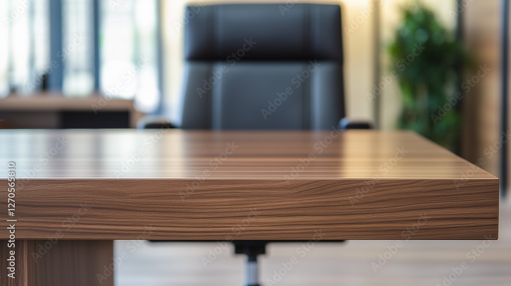 Office Furnishings: Capturing the essence of a modern executive workspace, focusing on the sleek wooden desk in the foreground, setting the stage for productivity and success. Office Furnishings: Capturing the essence of a modern executive workspace, focusing on the sleek wooden desk in the foreground, setting the stage for productivity and success.