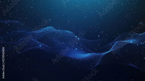 Abstract Blue Wave Background