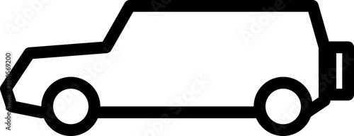 hardtop car icon linear style