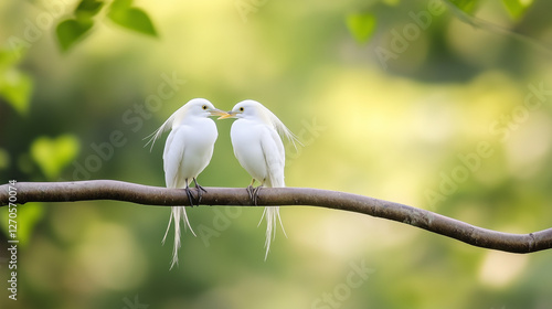 "Lovebirds' Serenade: A pai...