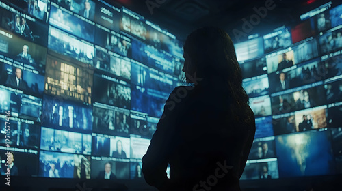 Analyzing live streams on a digital wall, global news coverage