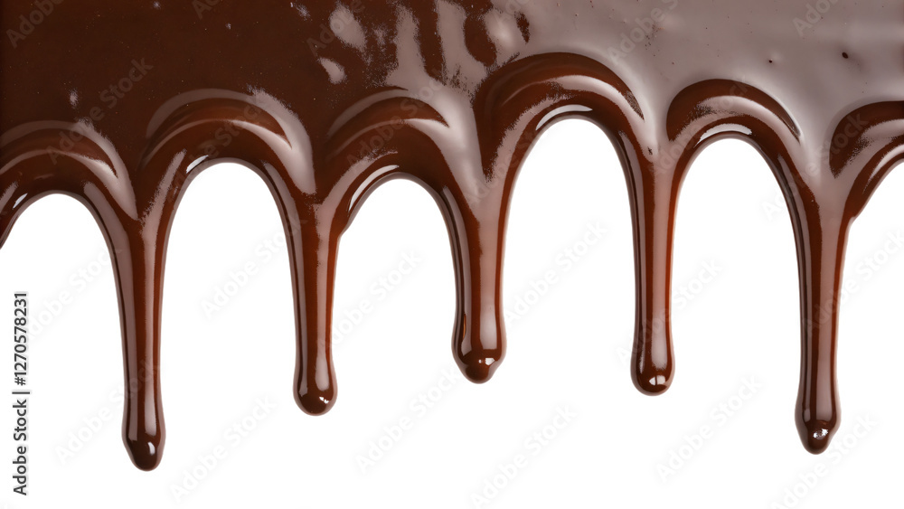 melted chocolate on a white background melted chocolate on a white background