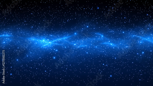 Deep Space Blue Nebula Galaxy Starfield Cosmic Exploration Celestial Universe Scenery Fantasy View