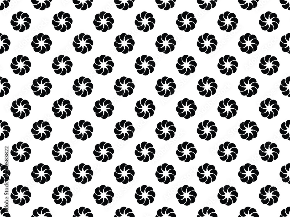 Blossom flower pattern in Black style vector Blossom flower pattern in Black style vector