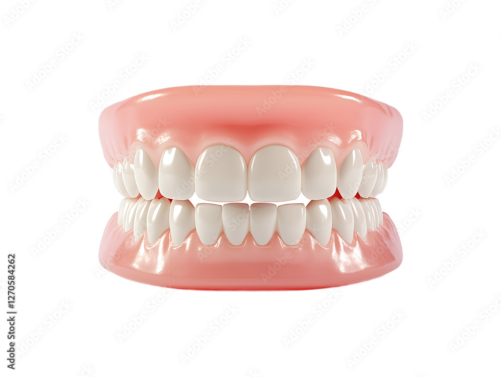 Obraz premium Full Set of Dentures, PNG Transparent