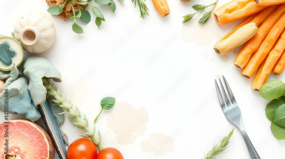 foods background isolated on white ai foods background isolated on white ai