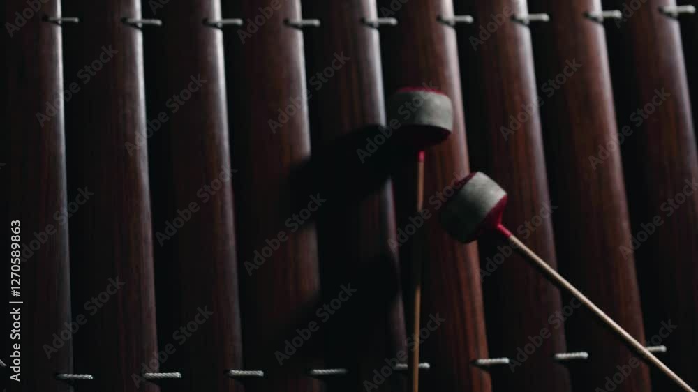 Top view Thai musical instruments alto xylophone. Top view Thai musical instruments alto xylophone.