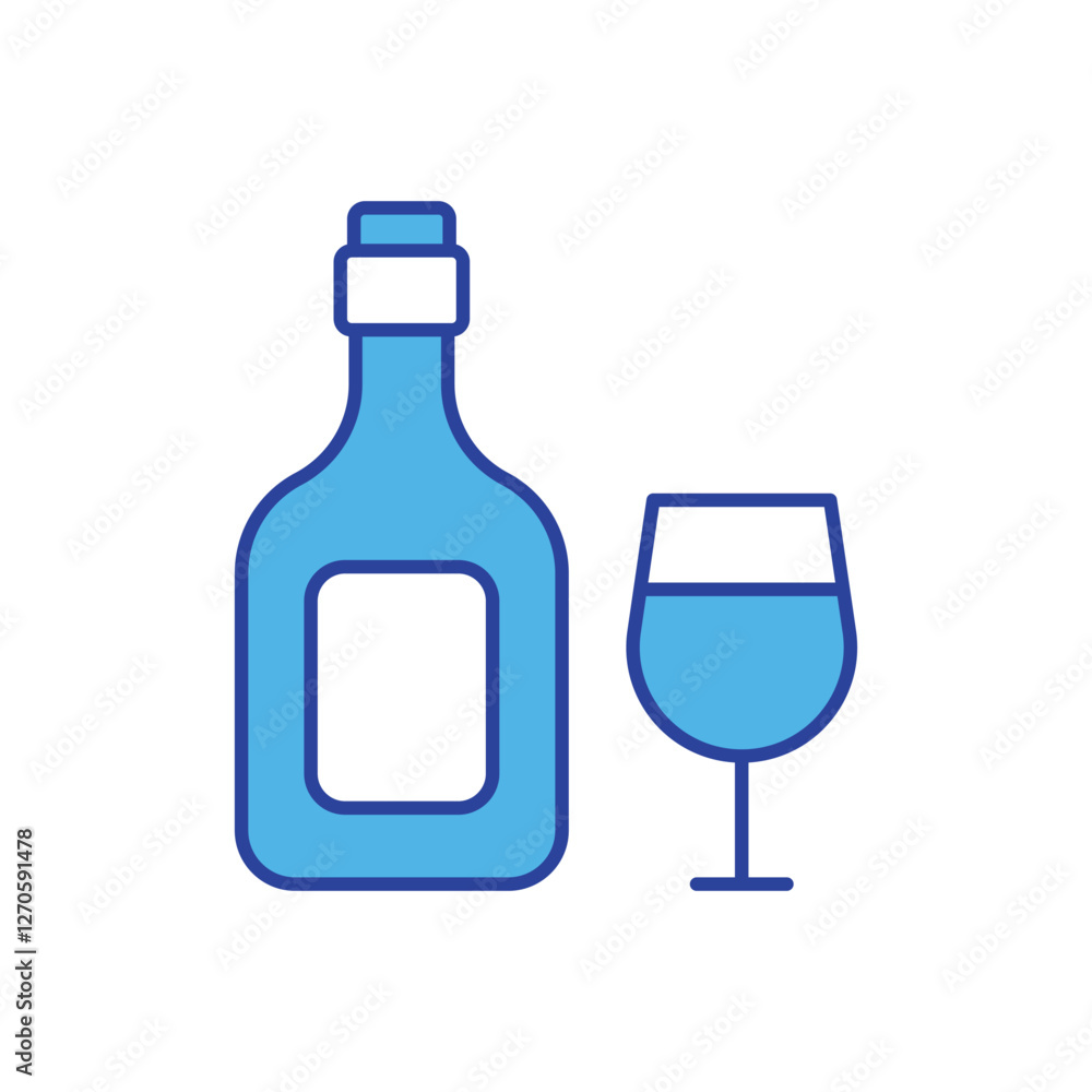 Wine icon isolated on a white background. Vector illustration. Wine icon isolated on a white background. Vector illustration.