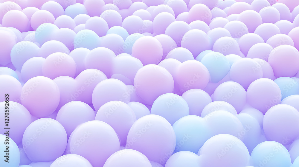 Dreamy Pastel Spheres Gradient Abstract Design Ball Pit Filled with Soft Hues Minimalist Modern Art Dreamy Pastel Spheres Gradient Abstract Design Ball Pit Filled with Soft Hues Minimalist Modern Art