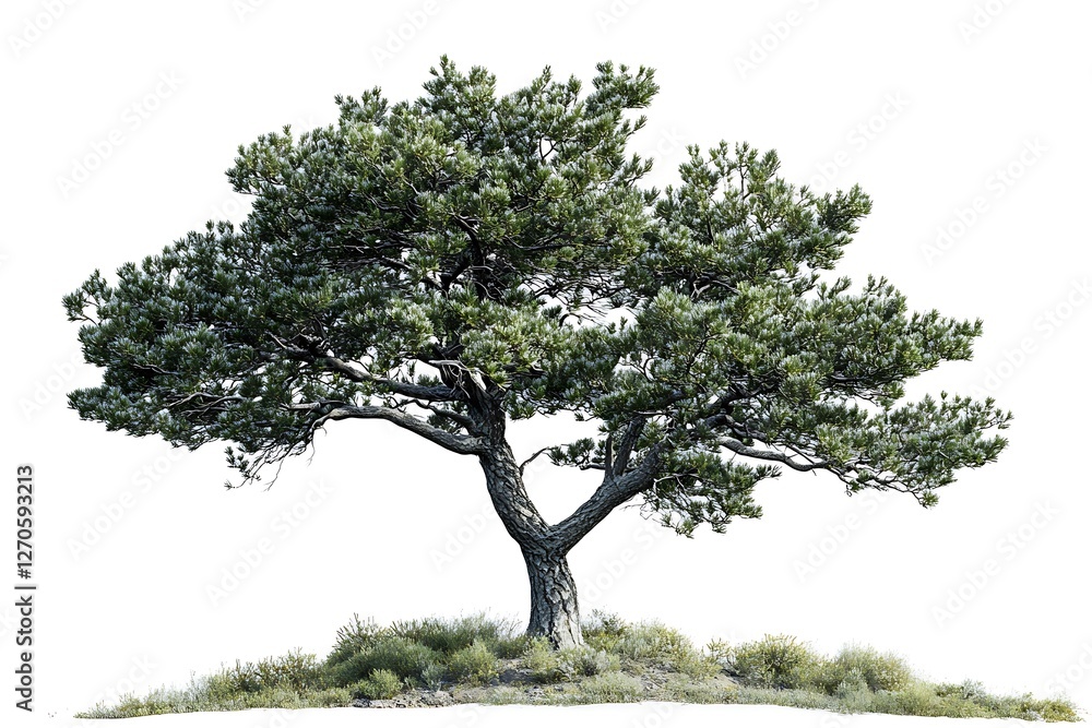 Pine tree isolated on white background with clipping path and clipping path Pine tree isolated on white background with clipping path and clipping path