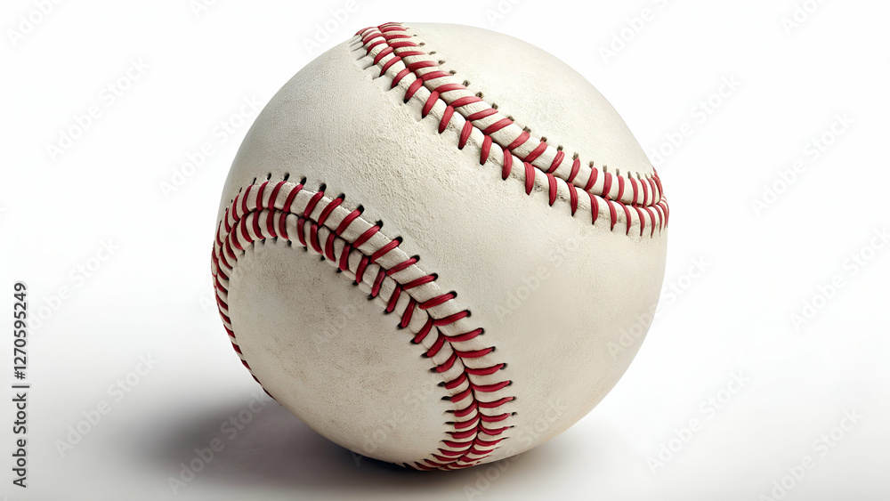 A classic baseball isolated on a white background with a clipping path. A classic baseball isolated on a white background with a clipping path.