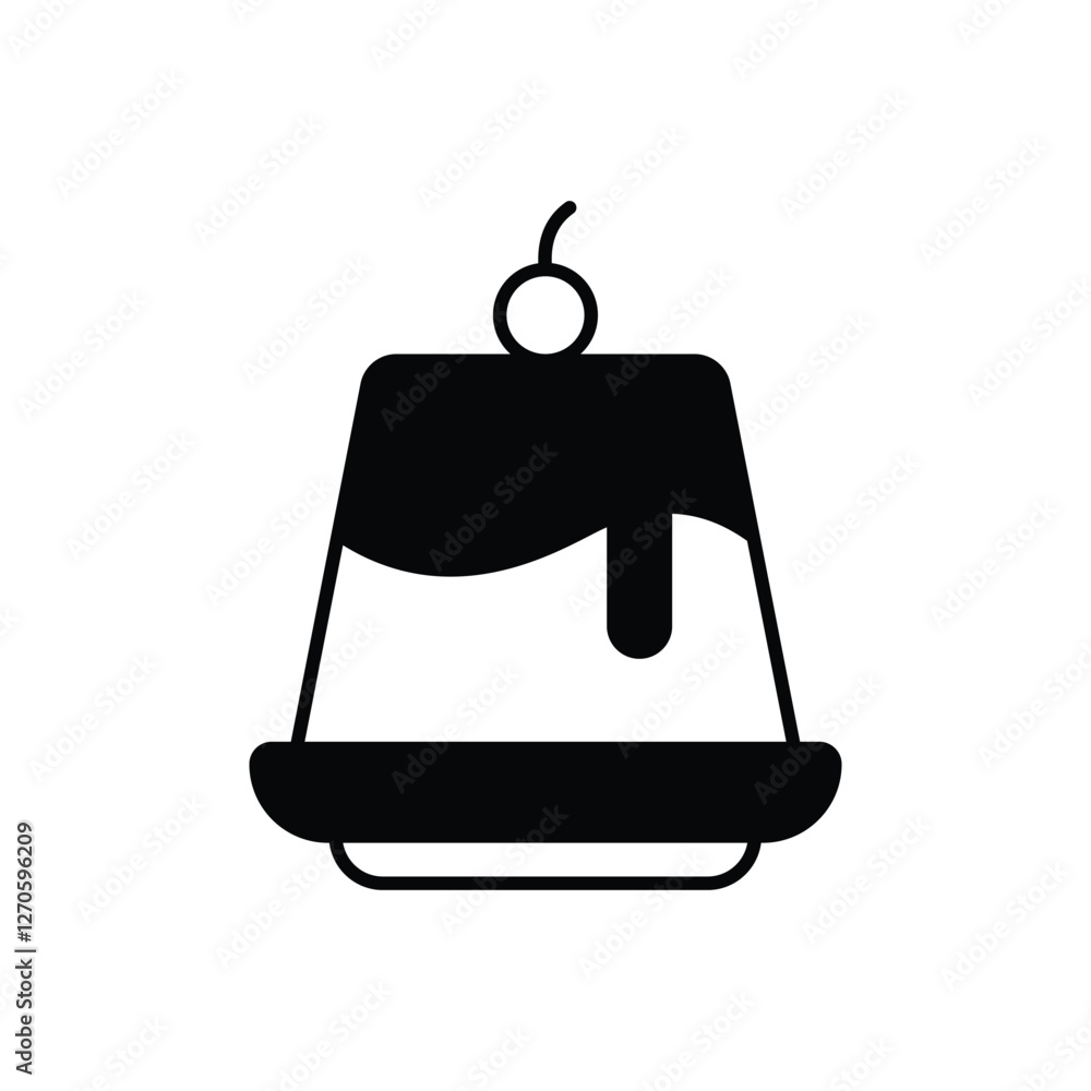 Obraz premium Custard icon isolated on a white background. Vector illustration.