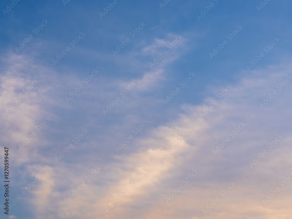 Obraz premium 2月の夕暮れの空と雲13