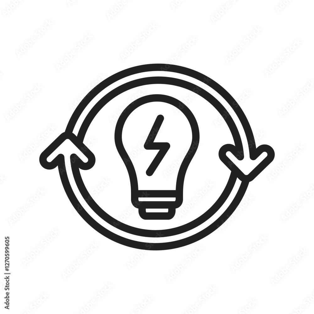 Renewable Energy icon vector image. Suitable for mobile apps, web apps and print media. Renewable Energy icon vector image. Suitable for mobile apps, web apps and print media.