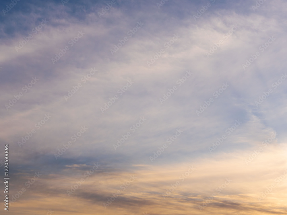 2月の夕暮れの空と雲20 2月の夕暮れの空と雲20