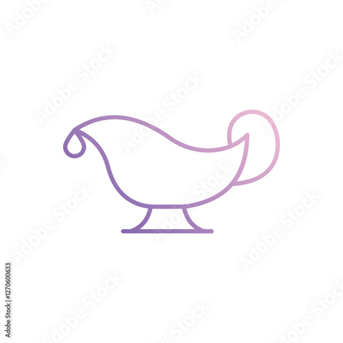 Gravy Boat icon isolated on a white background. Vector illustration.