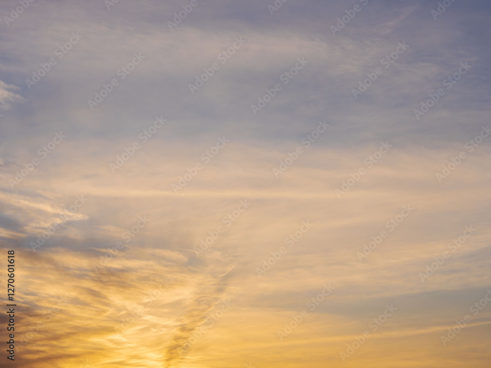 Obraz premium 2月の夕暮れの空と雲49