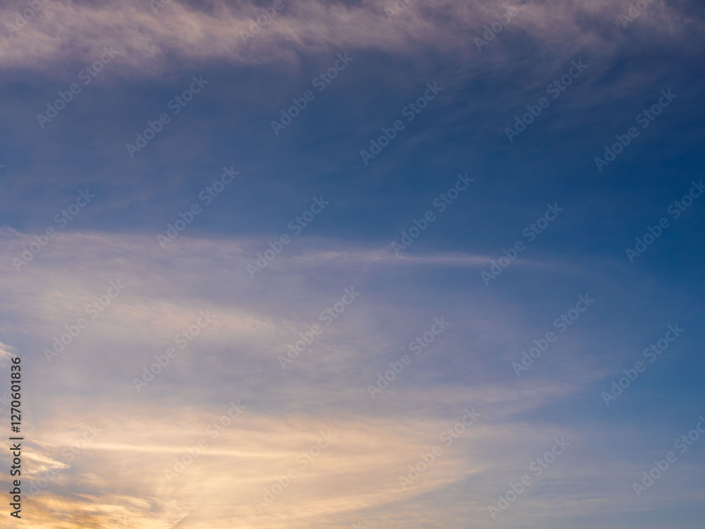 Obraz premium 2月の夕暮れの空と雲51