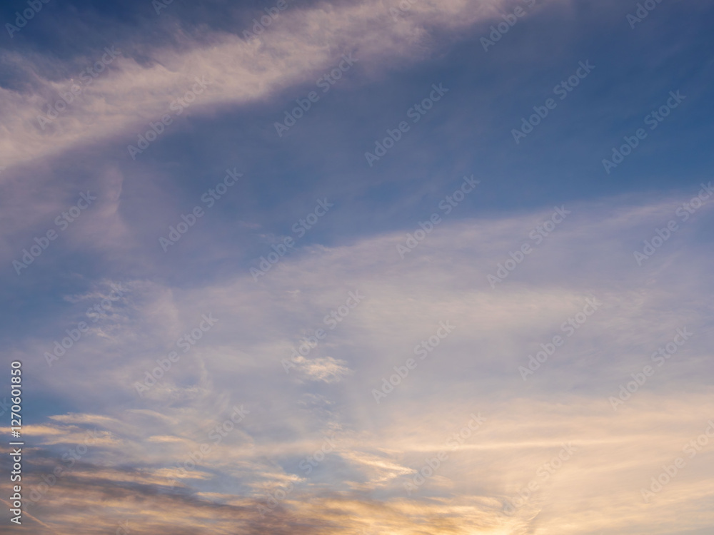 Naklejka premium 2月の夕暮れの空と雲52