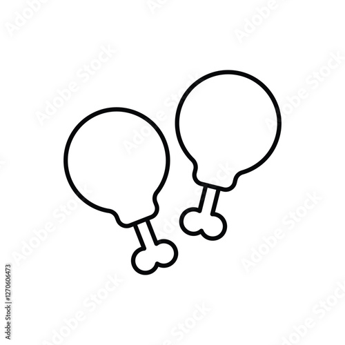Turkey Leg icon isolated on a white background. Vector illustration.