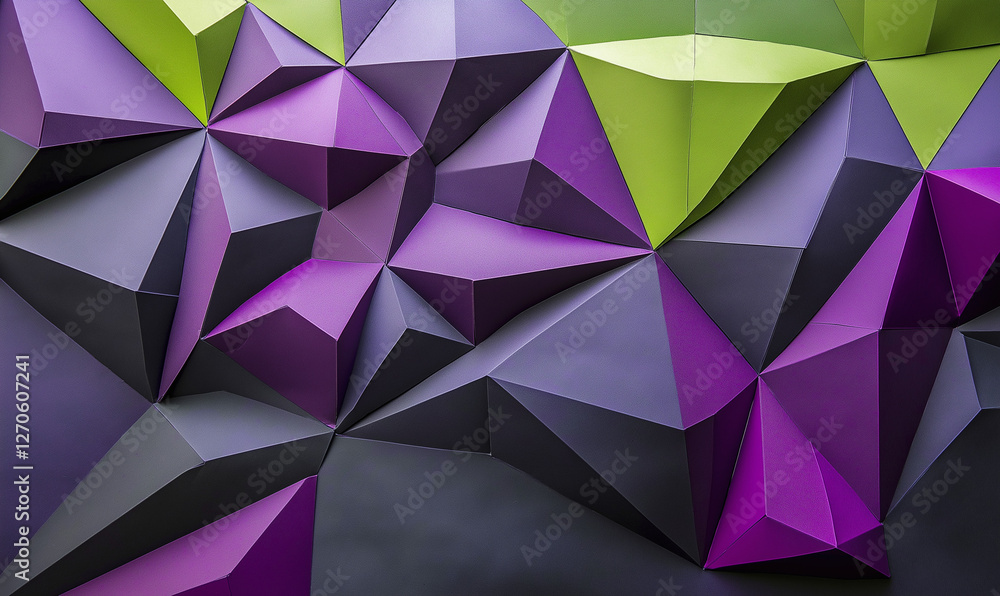 Obraz premium Abstract background with dynamic paper polygons and deep textures for creative visuals