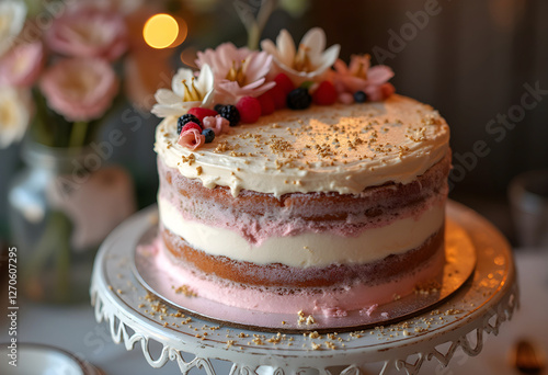 Wallpaper Mural Delicious and Beautifully Decorated Cake with Rich Flavors Torontodigital.ca