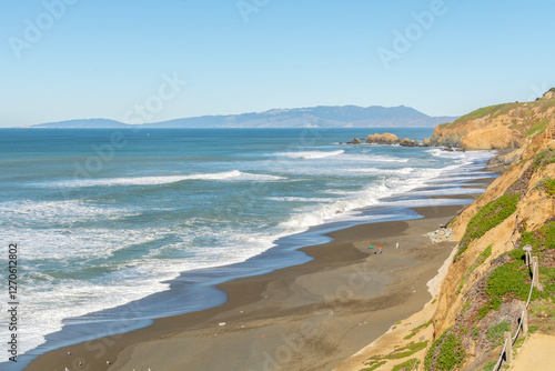 Obraz na płótnie Coast of the Pacific Ocean, California in the USA. w salonie