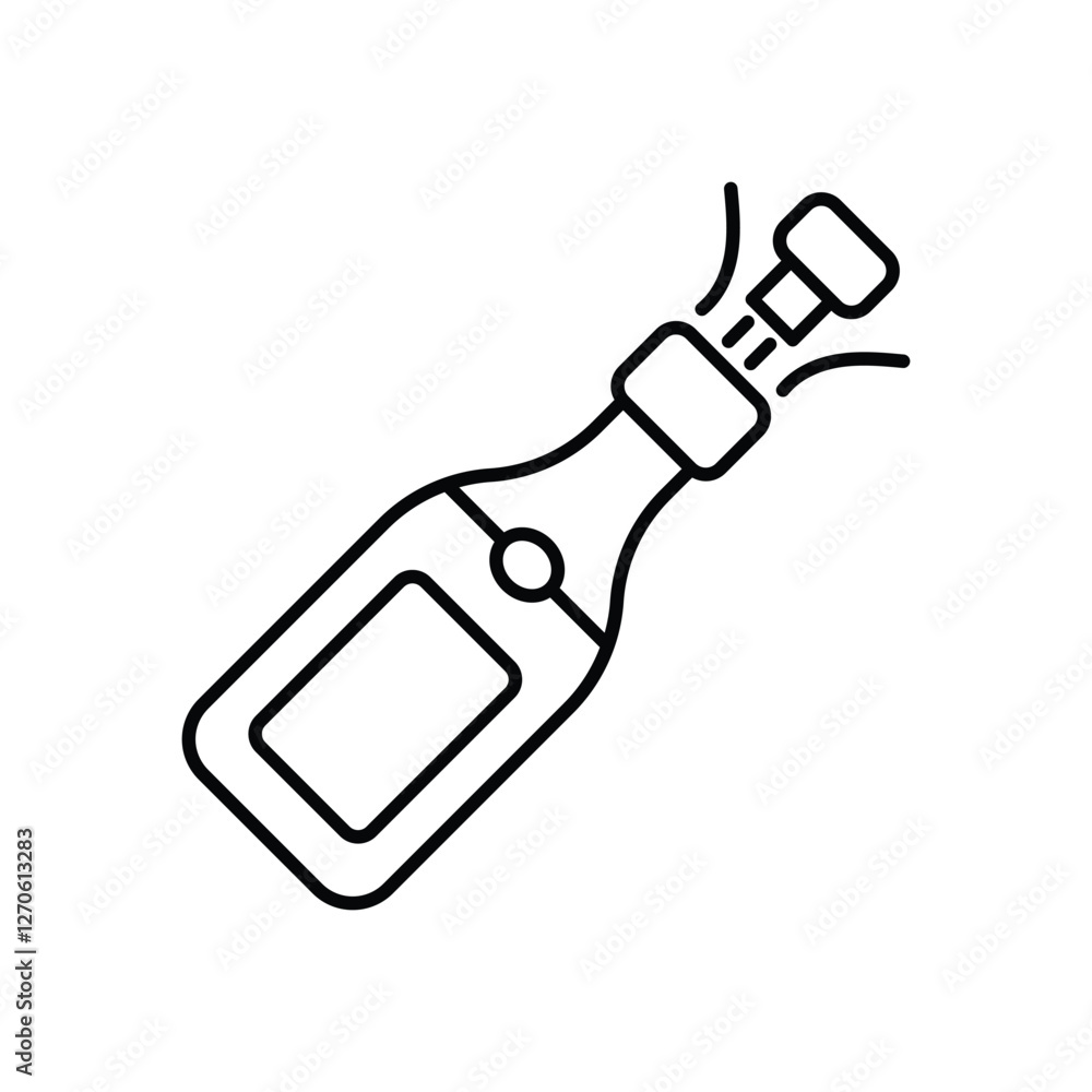 Champagne icon isolated on a white background. Vector illustration. Champagne icon isolated on a white background. Vector illustration.