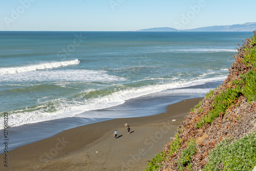 Obraz na płótnie Coast of the Pacific Ocean, California in the USA. w salonie