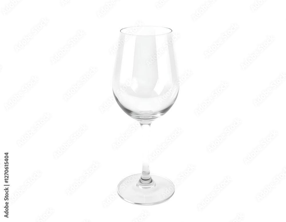 Empty wine glass isolated on transparent background