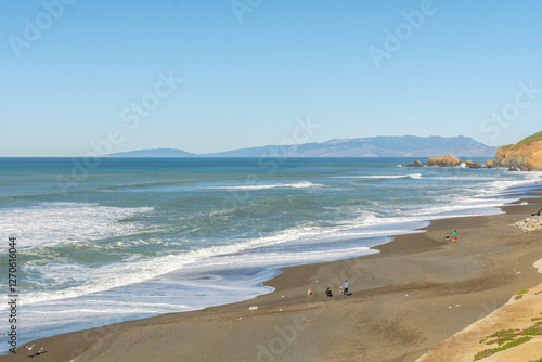 Obraz na płótnie Coast of the Pacific Ocean, California in the USA. w salonie