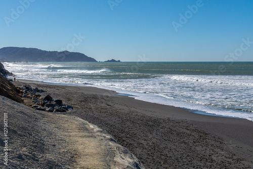 Obraz na płótnie Coast of the Pacific Ocean, California in the USA. w salonie