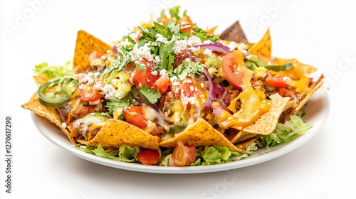 Nachos isolated on white background