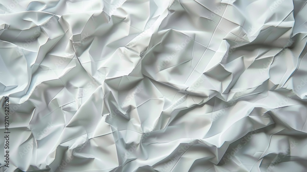 a highly detailed illustration of crumpled white paper with a subtle grid overlay a highly detailed illustration of crumpled white paper with a subtle grid overlay