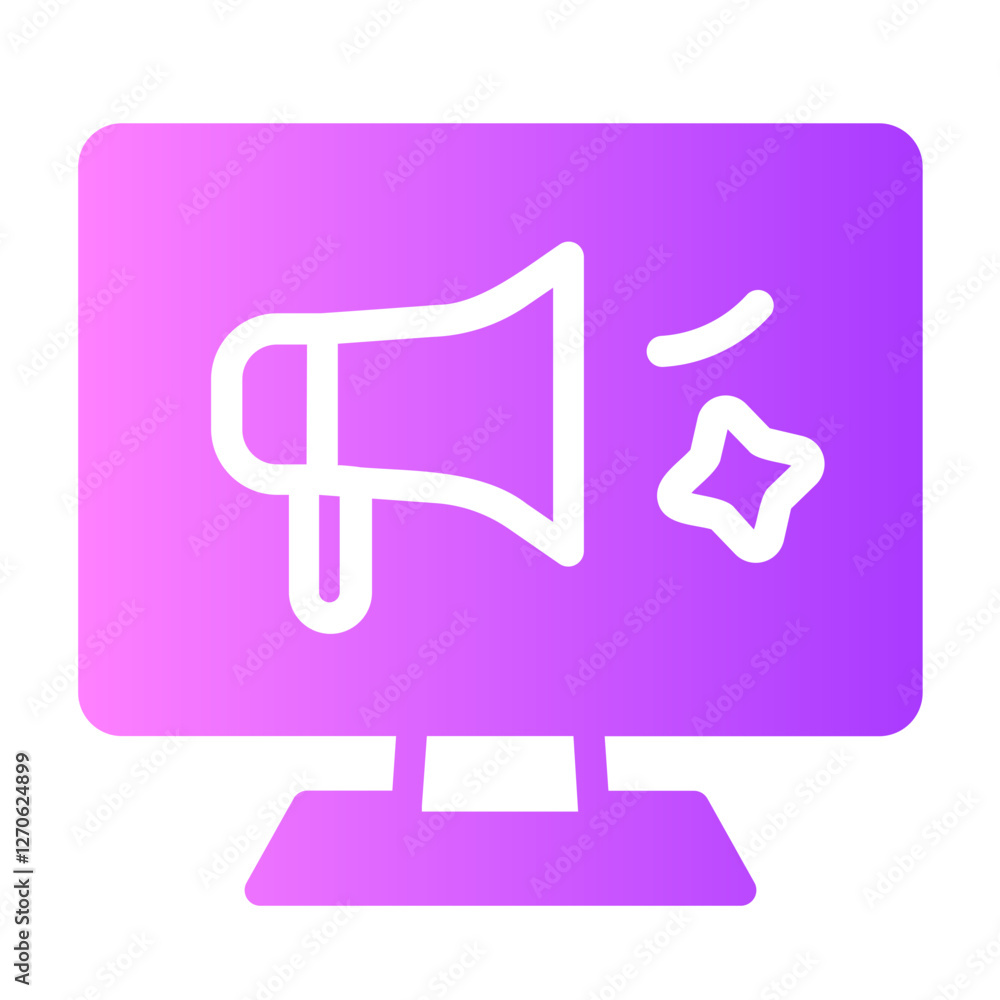television gradient icon television gradient icon
