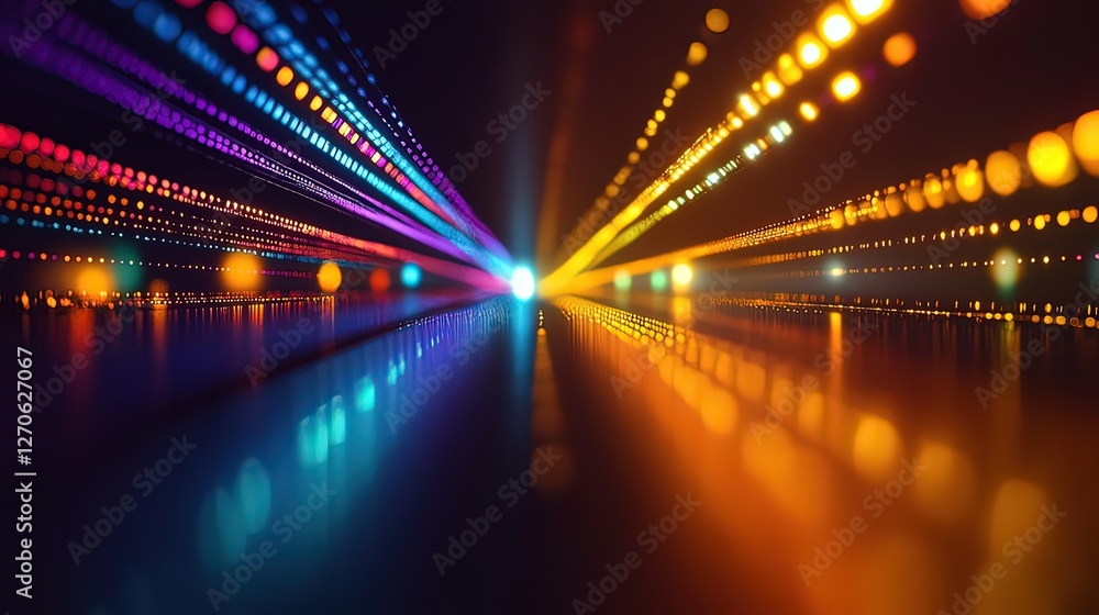 Multidimensional light beams refracting, abstract quantum physics visualization of energy and space. Multidimensional light beams refracting, abstract quantum physics visualization of energy and space.