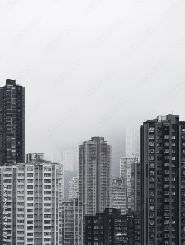 Minimalist urban cityscape with clean lines Minimalist urban cityscape with clean lines