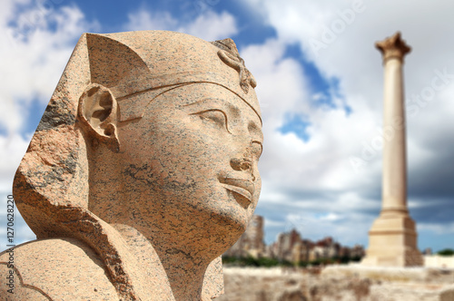 Bild auf Leinwand Famous landmark - Serapeum of Alexandria