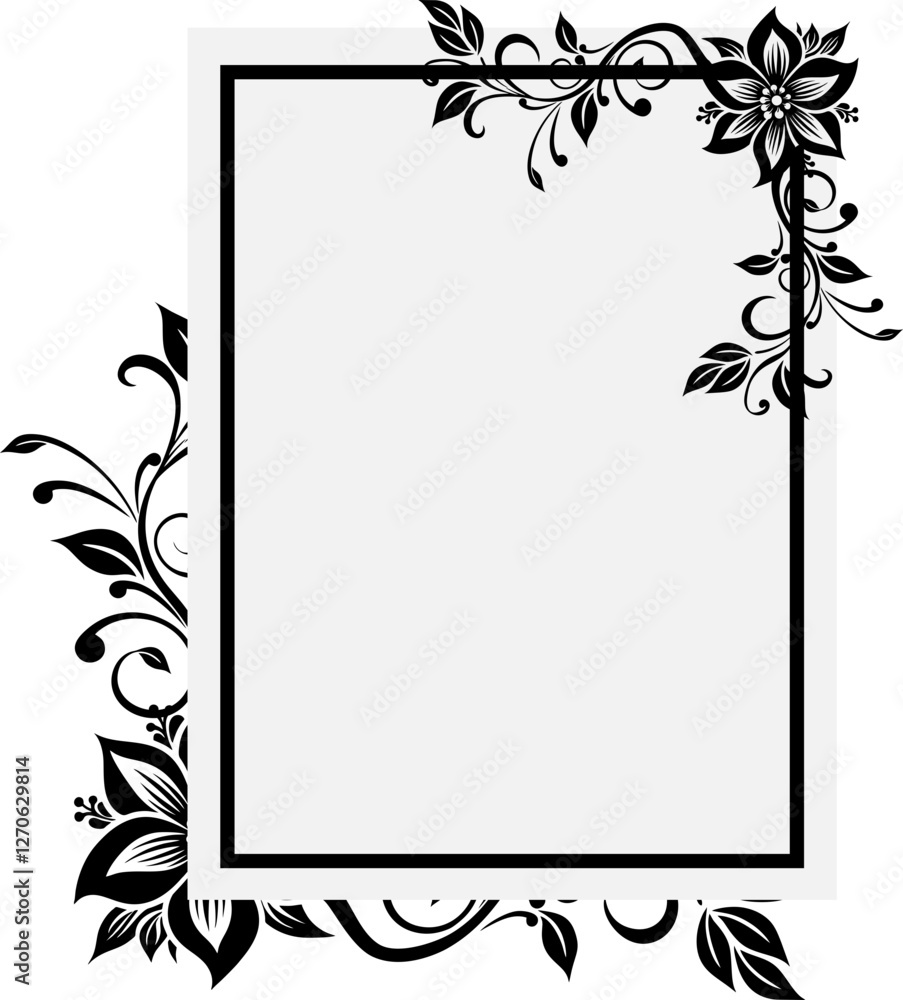 Fototapeta premium Floral Frame Border