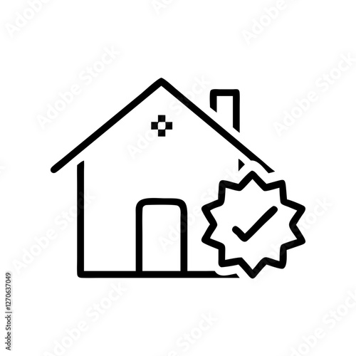 New home with verified seal ensuring trust and quality in a minimalistic design
