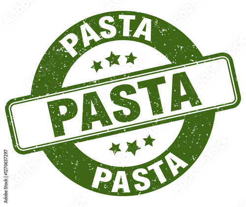 pasta stamp. pasta label. round grunge sign