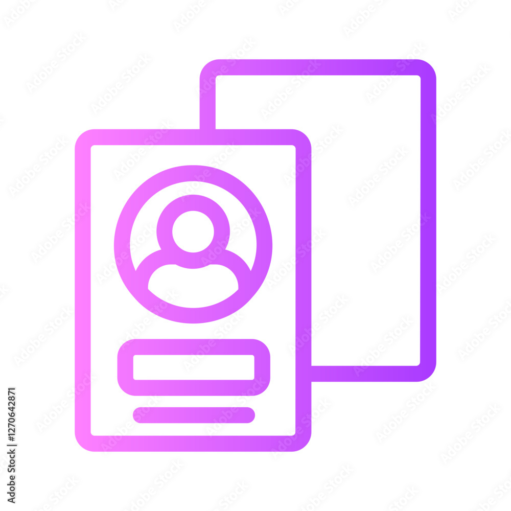 Id Card gradient icon Id Card gradient icon
