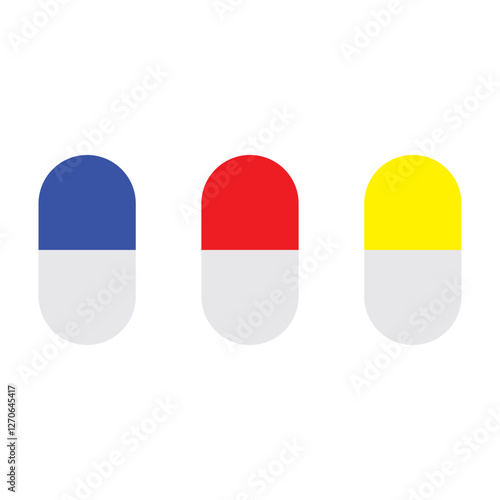 Capsule medicine sign icon vector