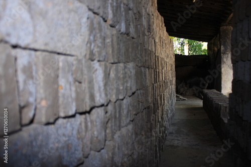 making bricks traditionally from clay