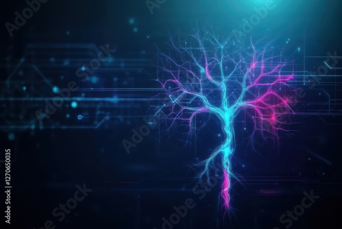 Wallpaper Mural Enchanting Tree Adorned with Softly Glowing Lights in a Mystical Night Scene Creating a Warm and Inviting Atmosphere in a Serene Natural Setting Torontodigital.ca