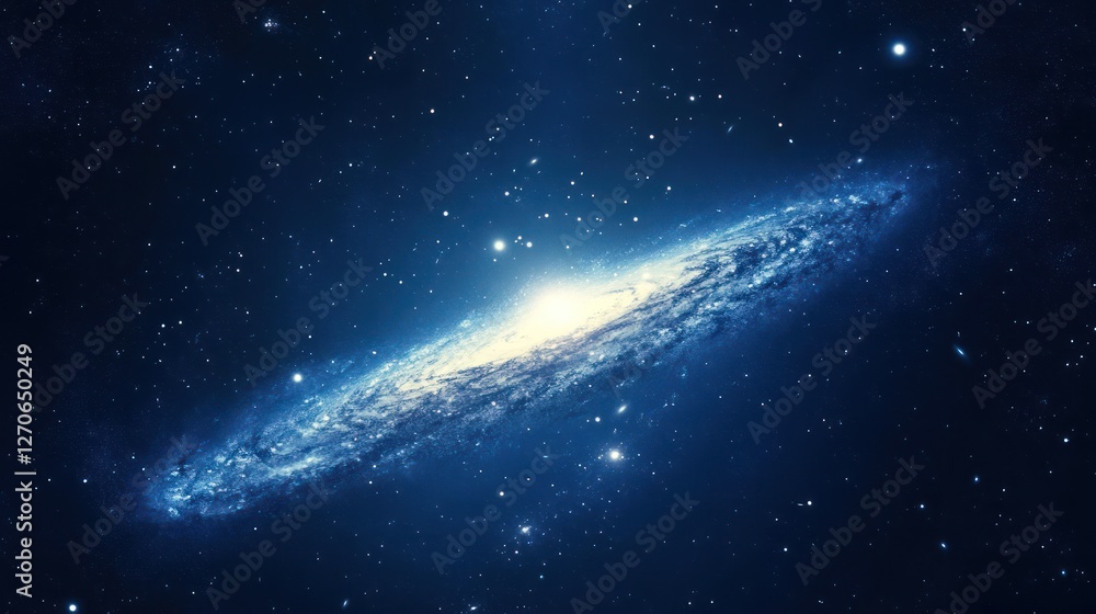 Obraz premium Spiral Galaxy in the Night Sky