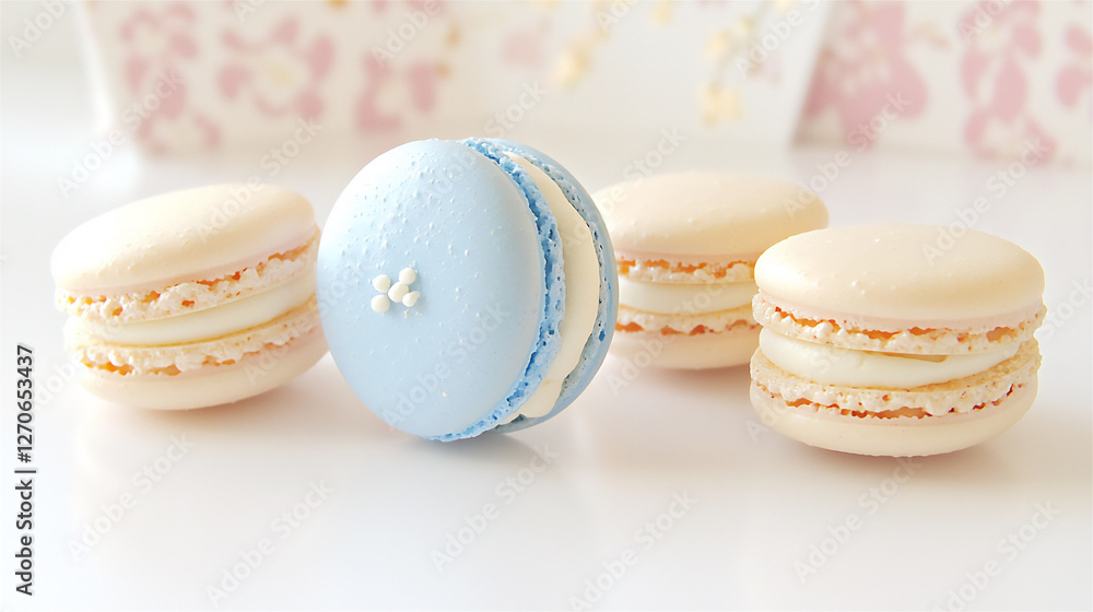 Fototapeta premium pastel macarons with delicate details